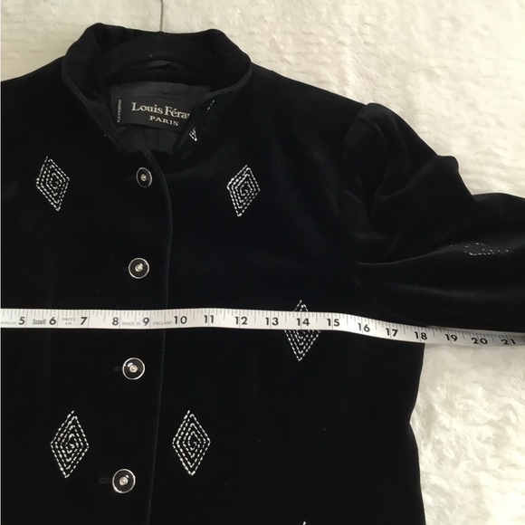 Vintage Louis Feraud 80s velvet beaded size 40 - Picture 5 of 10